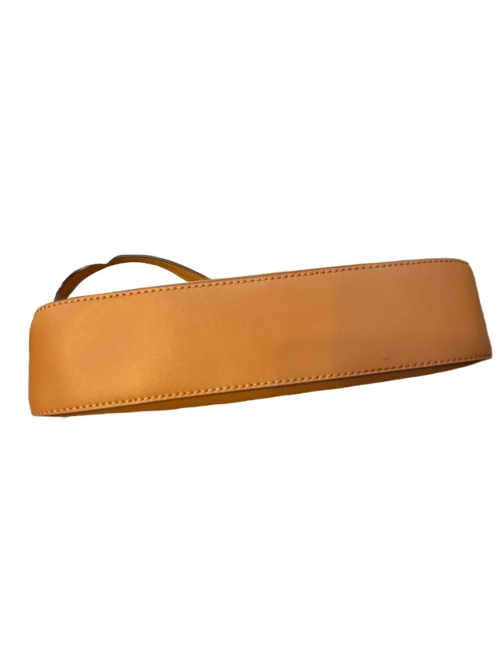 Halston Peebled Hobo Conac Leather Purse w-Shouder Strap Gold Logo Hardware